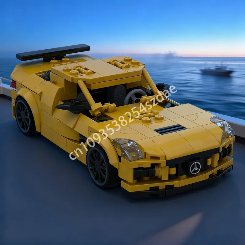 

348 шт. MOC Mercedesesed SLS Black Series Модель города Строительные блоки Архитектура Рождественский подарок DIY игрушки Креативные дети на день рождения