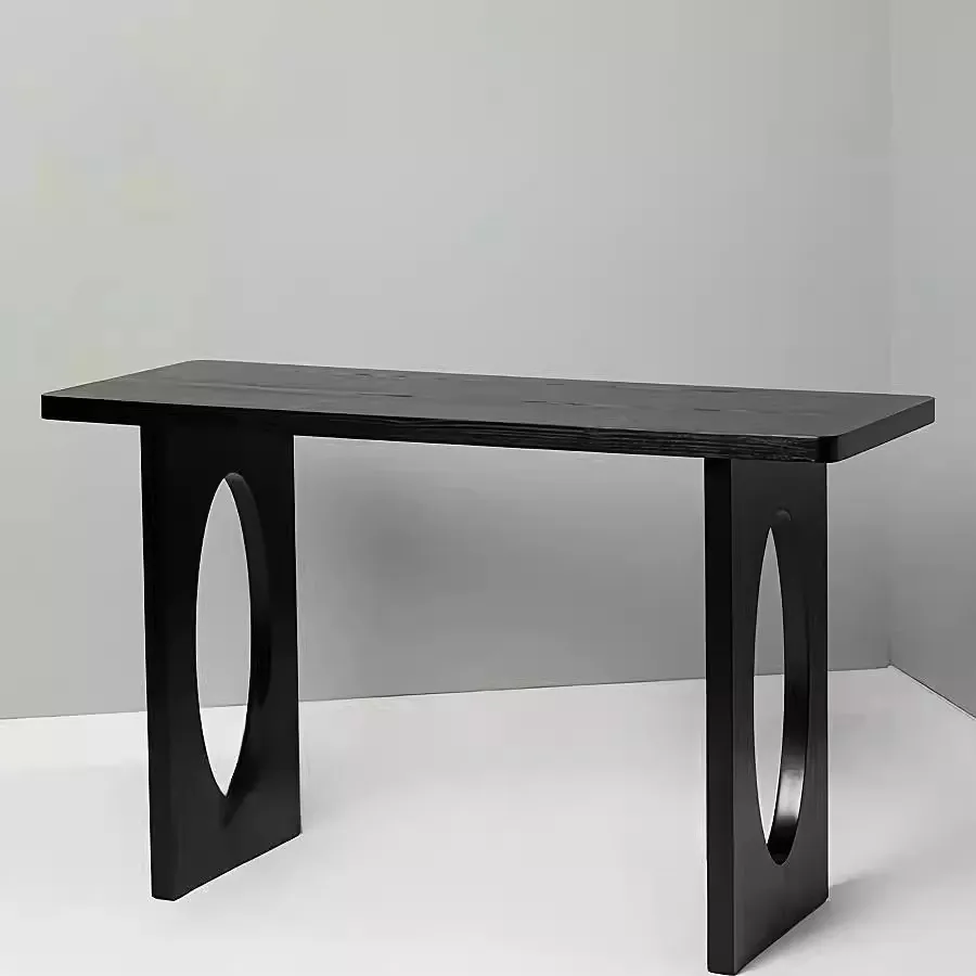 Nordic Entrance Platform Entrance Table Wabi Sansi Wind Retro Solid Wood Bar Case Aisle Corridor End View Platform Middle