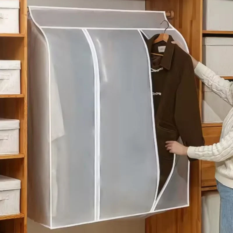 1PCS Multifunctional Clothes Dust Cover Large Capacity Closet Transparent Dust Cover Anti-fouling Hanging Clothes Bag