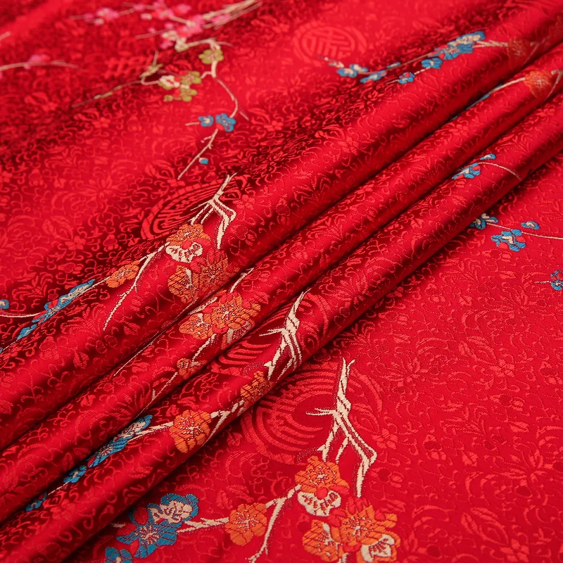 Fabric for dress brocade jacquard fabrics material for cheongsam and kimono DIY sewing