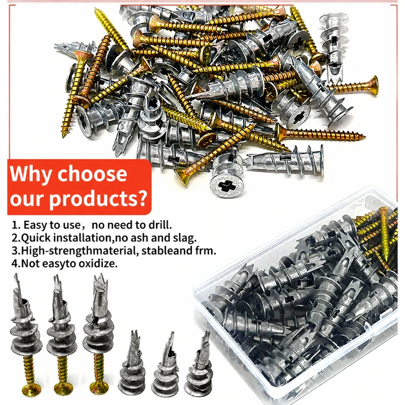 10 piezas de anclajes de un so - Drywall Anchor Screw reseña y precio