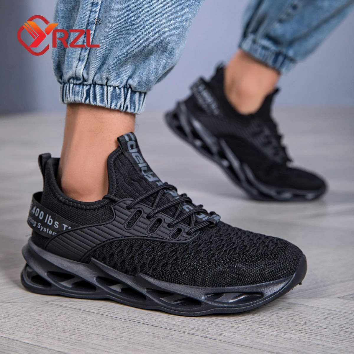 أحذية رياضية للرجال من YRZL، أحذية رياضية خفيفة الوزن وجيدة التهوية، أحذية رياضية مريحة للمدربين غير قابلة للانزلاق، أحذية رياضية للرجال #1