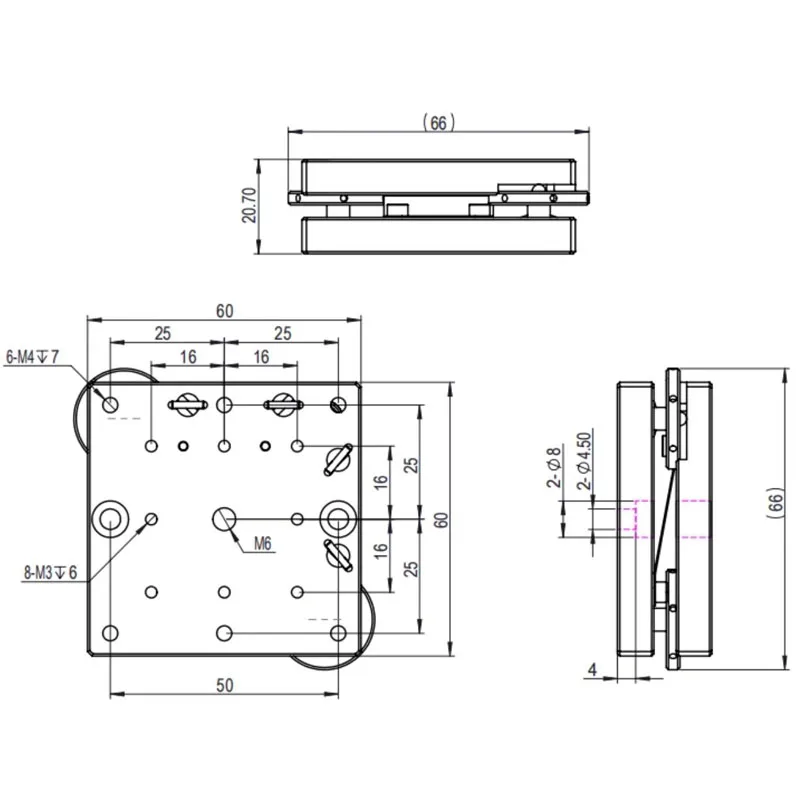 LSD-BD-604 Manual 2-axis tilt platform - Precise fine-tuning tilt line rotation optical displacement slide