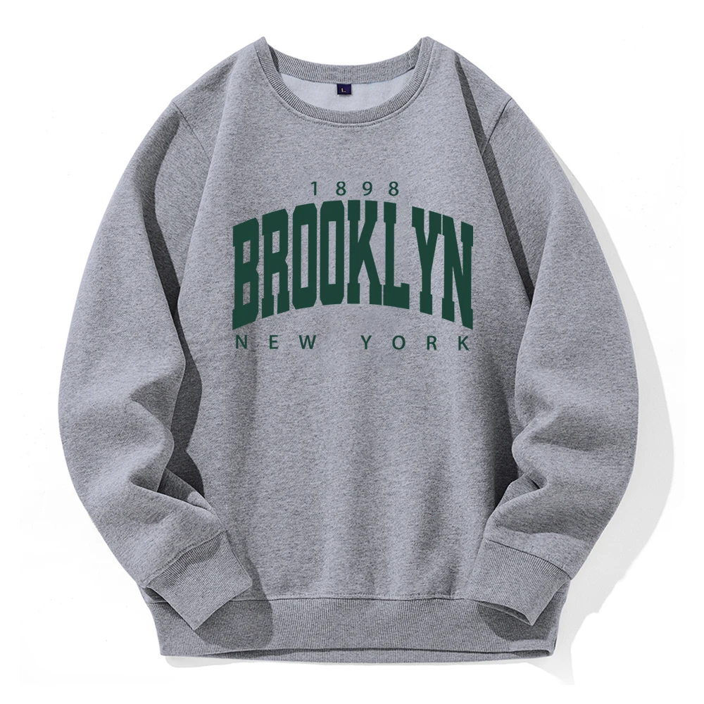 Brooklyn 1898 New York Letter Printing Men Hooded Fleece Soft Warm Pullover Fashion Classic Hoodies Sport Original O-Neck Hoody