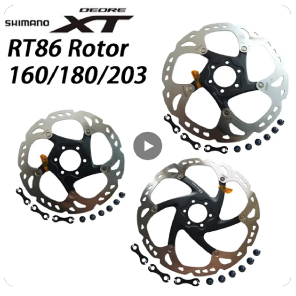 Shimano Deore XT RT86 Brake Disc 6 Bolt Ice Point Technology MTB Mountain Bicycle Disc 160MM 180MM 203MM