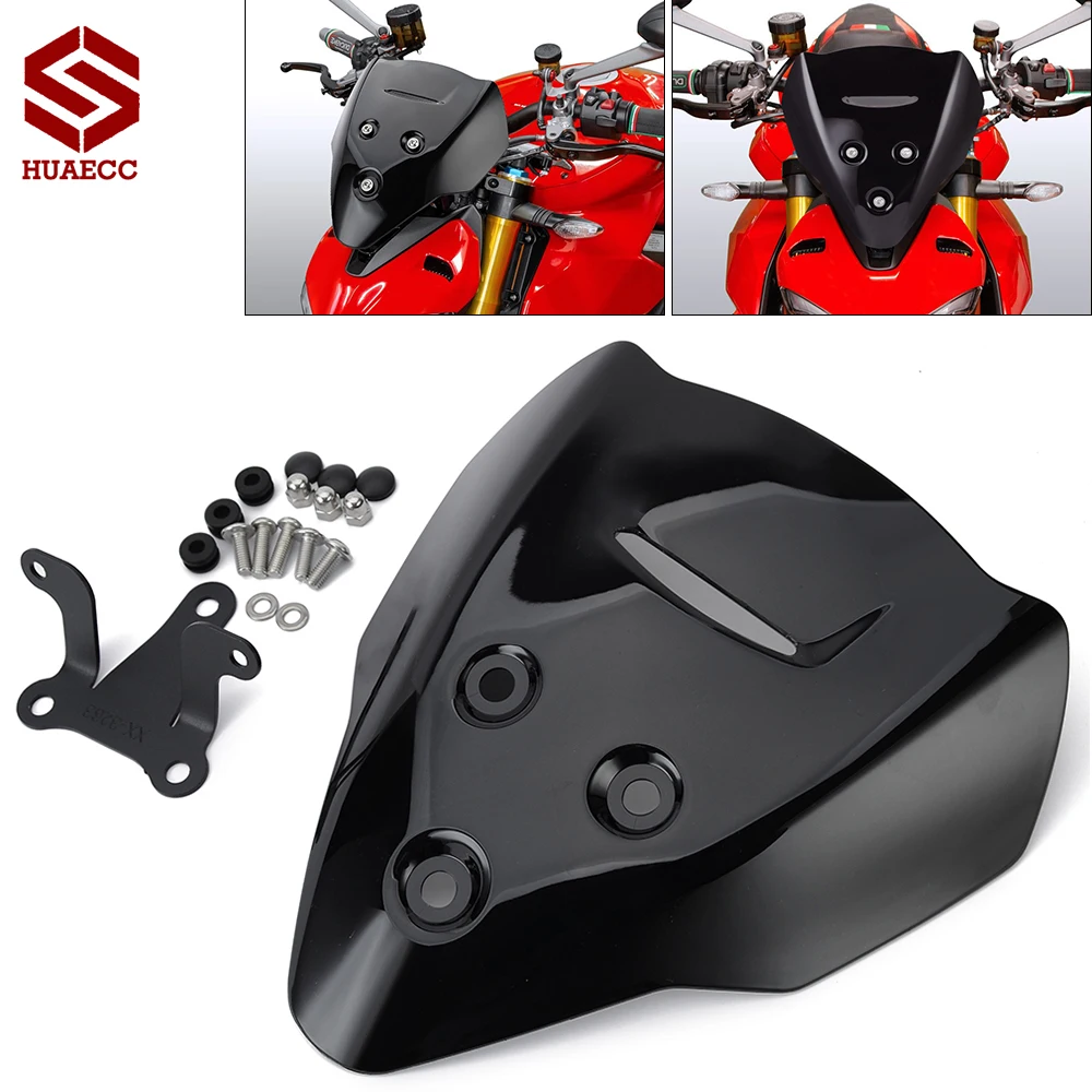 Motorcycle Windscreen Windshield Covers Screen for Ducati Streetfighter V4 V4S V4SP 2020 2021 2022 Motorbikes Deflector