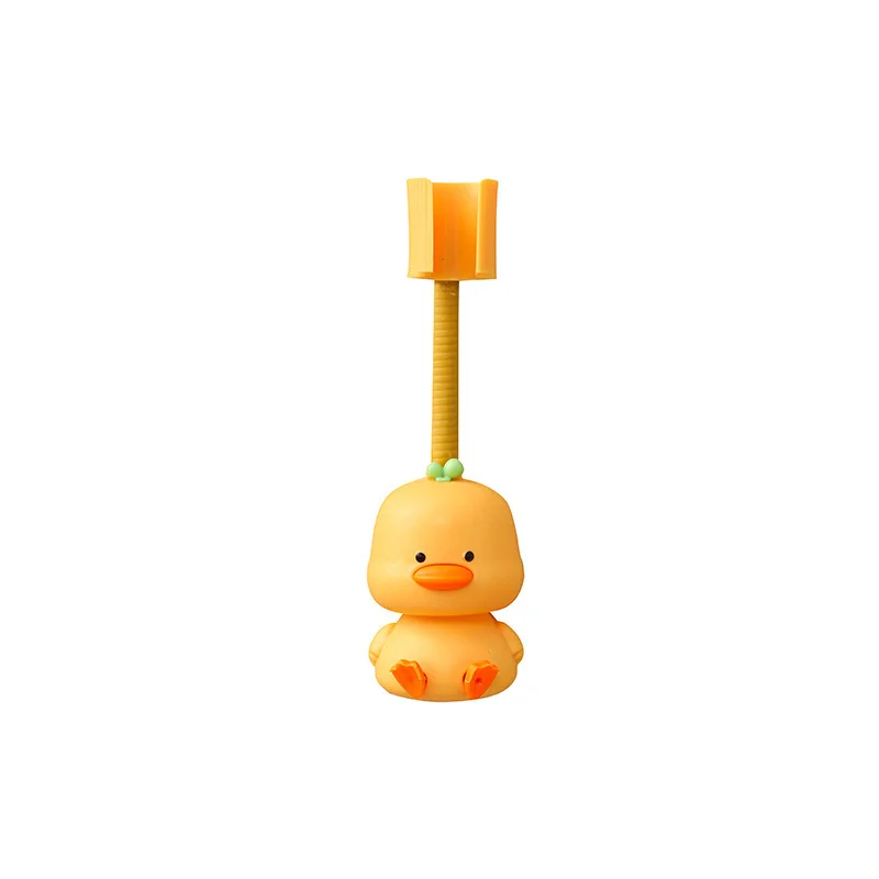 1PCS Dusche Halterung Dusche Stehen Kein Stanzen 360 Grad Einstellbar Badezimmer Düse Festen Basis Tier Cartoon Dusche Lagerung rack