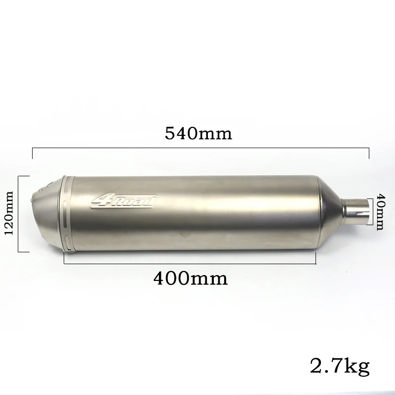 40mm Trailer Muffler Exhaust Pipe For Leovince 4Road Exhaust Pipe For Kawasaki j125 j300 Vario201 Vespagts250 Gt125 Db Killer