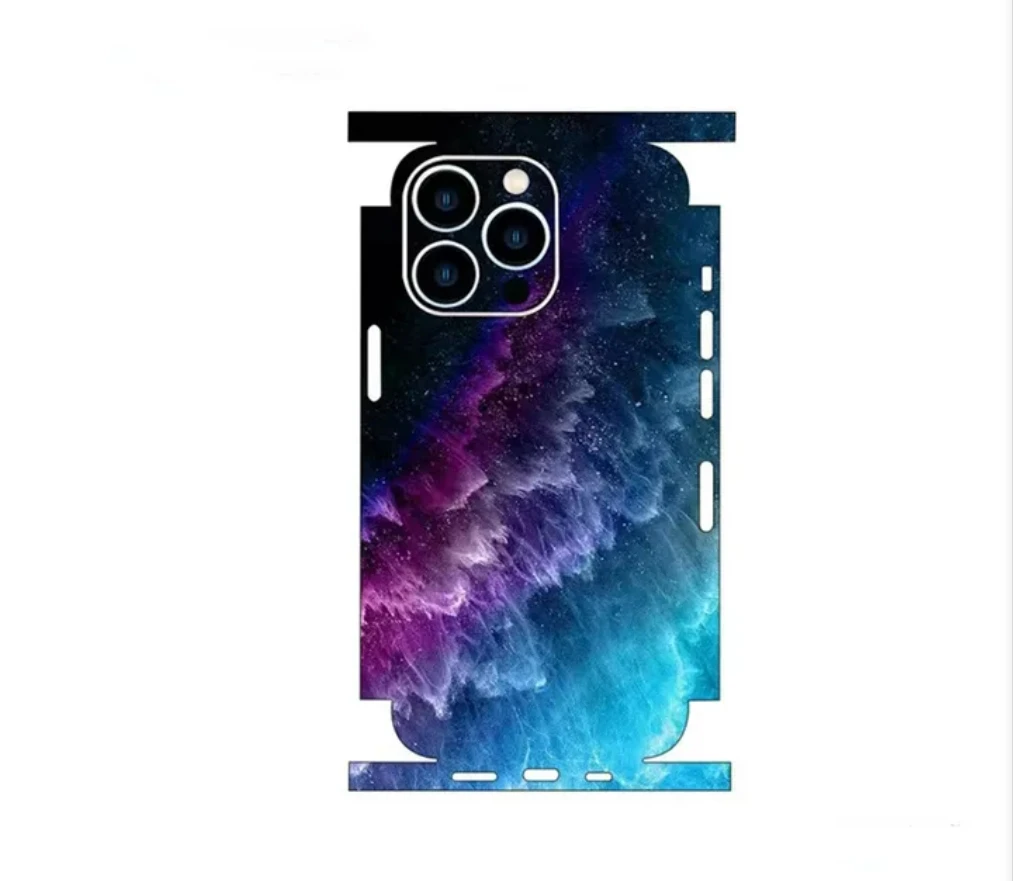 Colorful Decal Skin For iPhone17 16 15 14 13 12 11 Pro Max Cases Universe Astronaut Cover Protector Wrap Ultra Thin Stickers