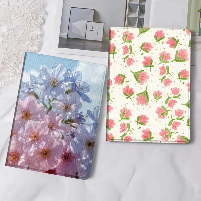 

Blue Pink Cherry Blossom Gift Tablet Case For Samsung Tab Galaxy S6 S11 A A7 A8 A9 A11 10.1 10.4 10.5 Plus Lite