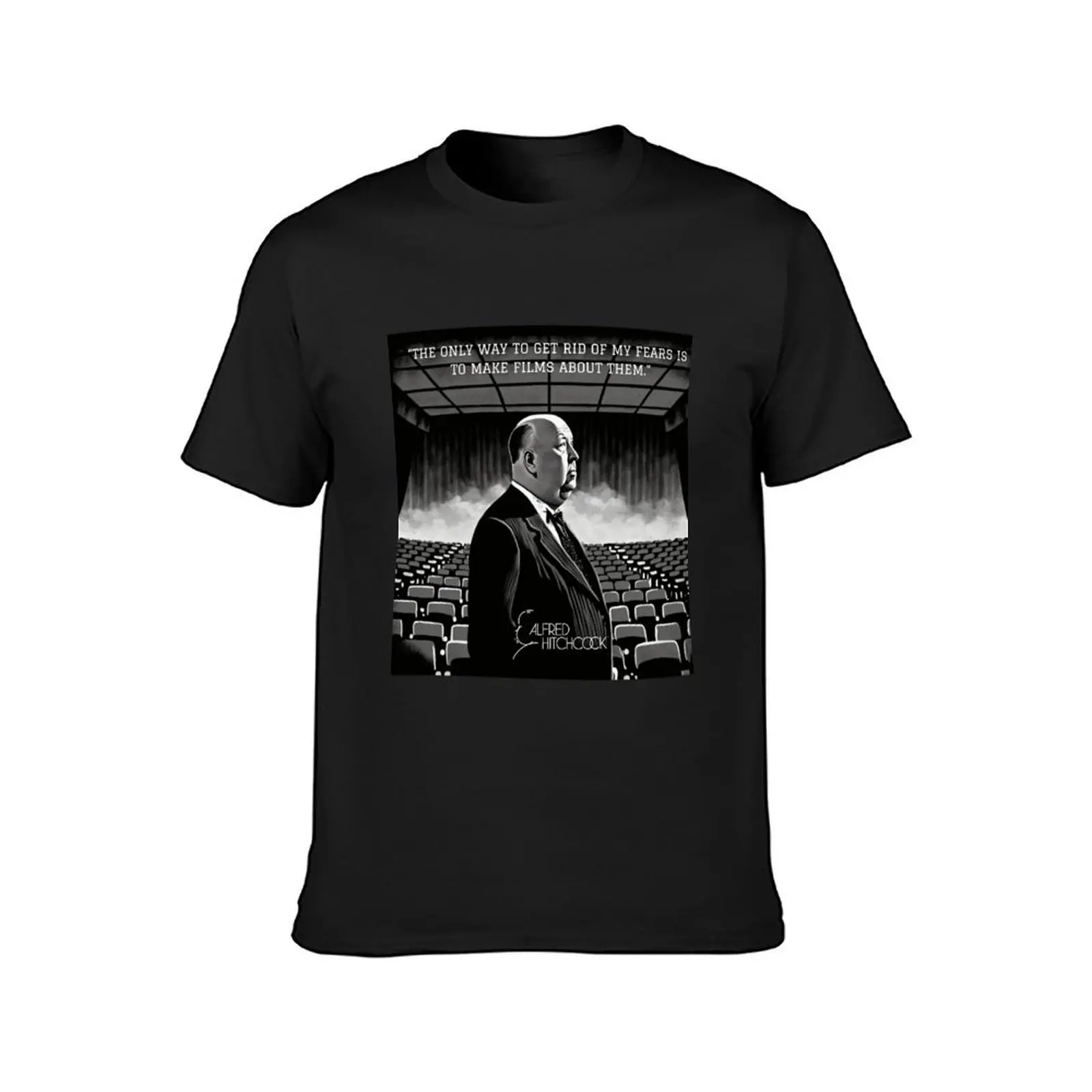 Alfred Hitchcock Digital Poster T-Shirt heavyweights Blouse fitted t shirts for men