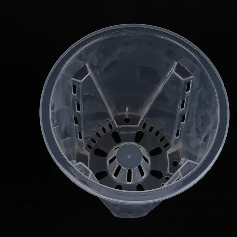 Vaso de flores transparente com controle de raiz, bandeja para plantio de orquídeas phalaenopsis com estôata, vaso de flores para decoração de jardinagem doméstica, 1 peça