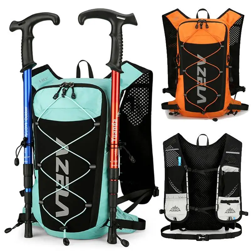 

Running Hydrating Vest Backpack Outdoor Trail Hiking Cycling Ultralight Rucksack Breathable Marathon Water Bottle Bladder Pack