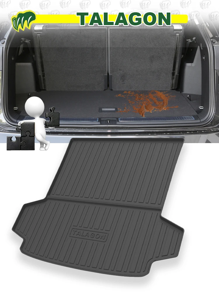 For VW TALAGON 2022 2023 2021-2024 Custom Fit Car Trunk Mat All Season Black Cargo Mat 3D Shaped Laser Measured Trunk Liners