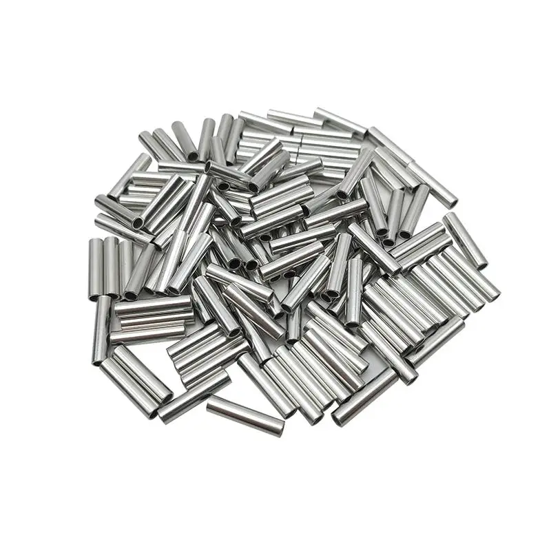 50pcs~1000pcs 2.5 to 4mm2 Copper Tubes Terminal Sleeves for Floor Heating Wires Connection Carbon Fiber Wire Joint Splice Crimp