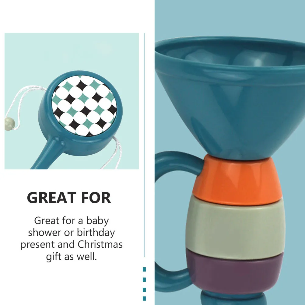 ชุดกระดิ่งมือจับหลากสี ของเล่นกัดสำหรับเด็กทารก ปลอดภัย ของเล่นเสริมพัฒนาการดนตรี ของขวัญสำหรับเด็กอ่อนในโอกาสวันเกิดหรืองานเลี้ยงฉลองทารก