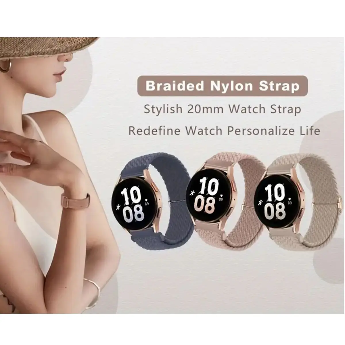 20/22mm Bestseller Modisches Nylon-Armband für Garmin Vivoactive 6/Forerunner 265/255/Venu 4, Huawei GT 6/5/Watch 5 18mm Uhrenarmband – Detail 6