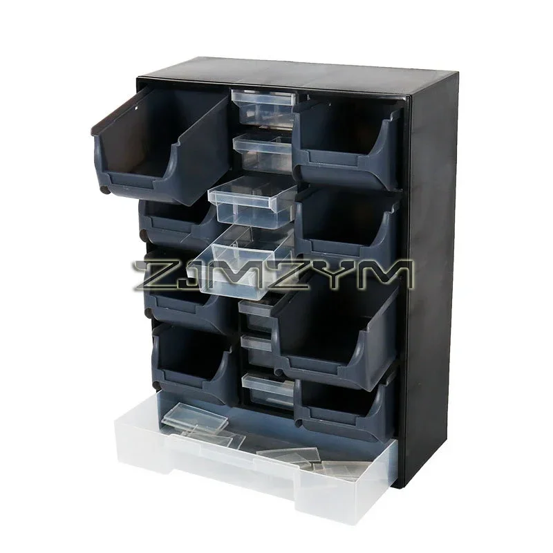 Wall-mounted Hardware Parts Box Combined Multi-grid Drawer Type Component ToolBox Building Blocks Screw Storage Box Tool Case