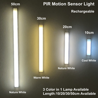 USB Rechargeable Motion Sensor LED Cabinet Light for Kitchen Bedroom Wardrobe Induction Wireless Night Lamp for Corridor Stairs
