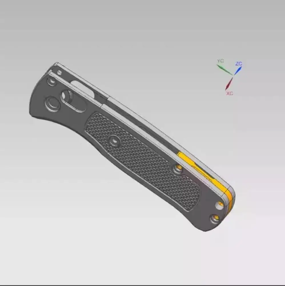 1 Pair Custom Made TC21 Titanium Alloy Grip Handle Scales for Benchmade Bugout 533
