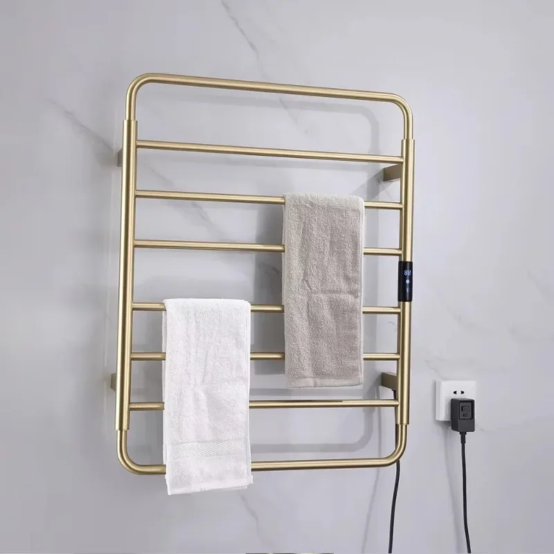 

Direct Sales Gold Electric Towel Drying Rack 304 Stainless Steel Towel Rack Wall Mounted for Bathroom