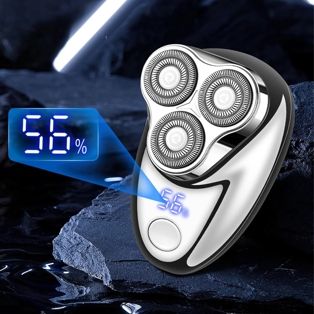 Mini rechargeable electric shaver with digital display - portable and easy-to-use shaver image 3