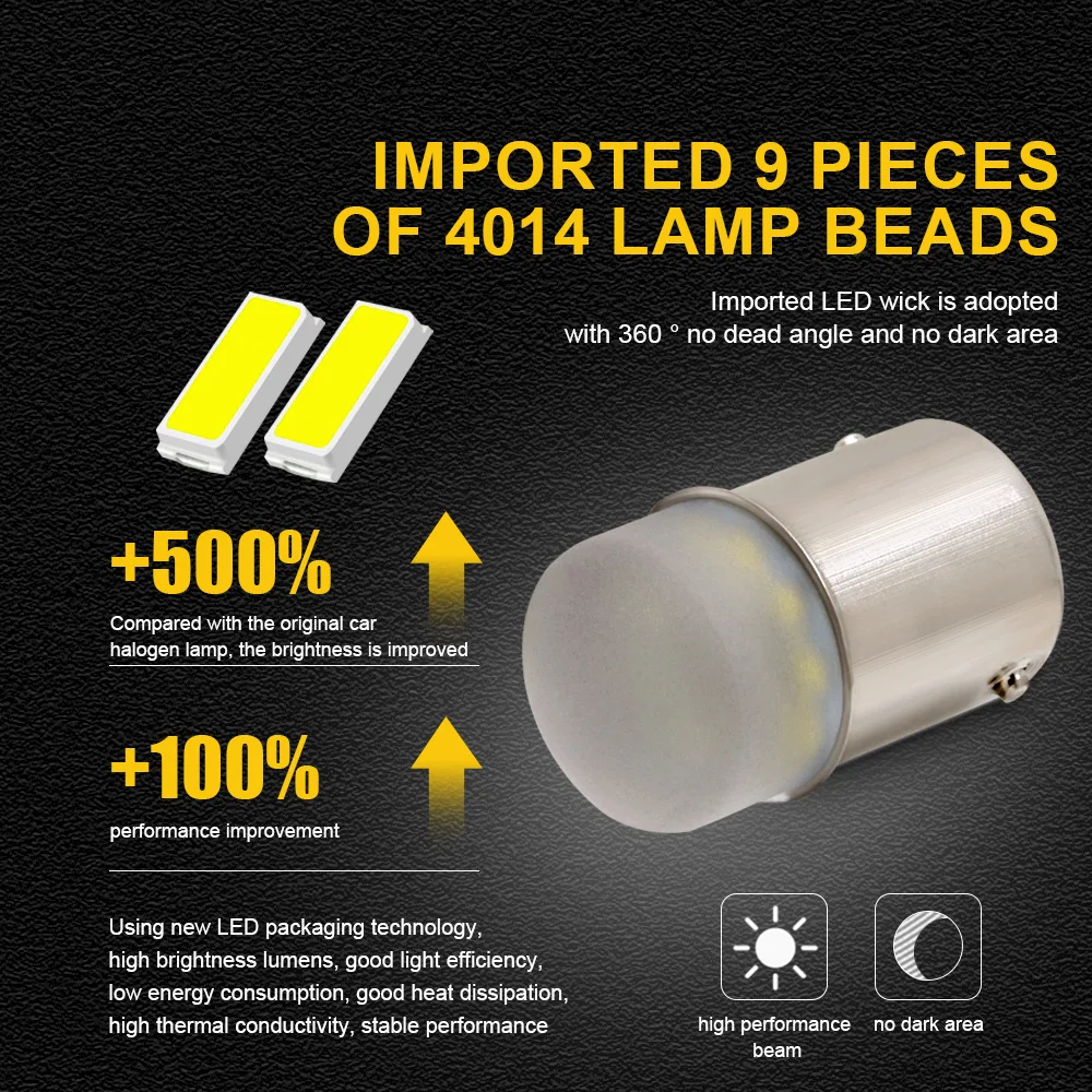 1156 LED 전구, 방향 지시등, 백색 자동차 역방향 브레이크 주차 램프, DRL 20... - 1