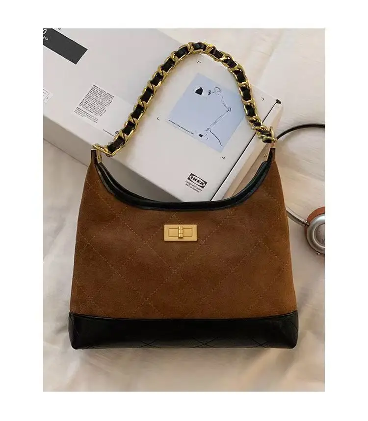 

2025 Women's Vintage Underarm Bag, Genuine Leather Multi-way Crossbody Purse, Retro Quilted Handbag for Daily Casual Date Night​