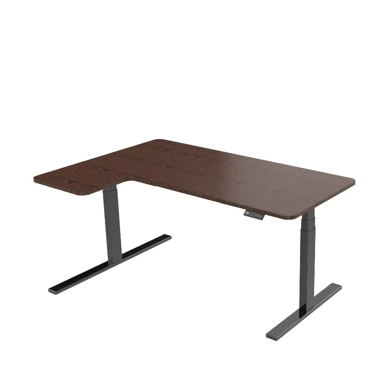 Ergonomisch kantoor Stand-up stijgend computerbureau L-vormig bureauframe verstelbaar voor managers