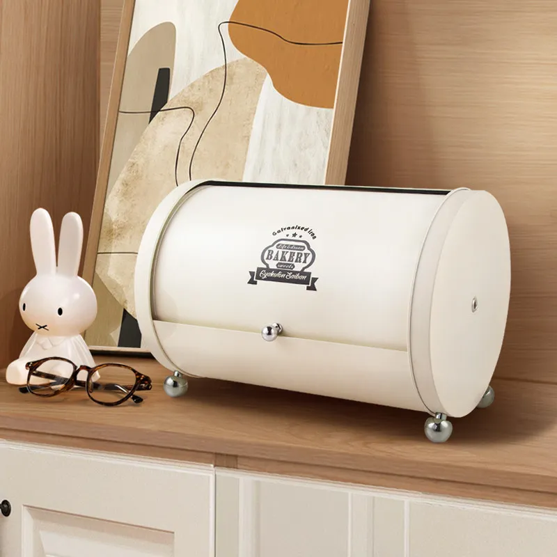 

Контейнер для хранения хлеба в скандинавском стиле с откидной крышкой, металлический контейнер для закусок и мелочей, органайзер для кухонной столешницы.