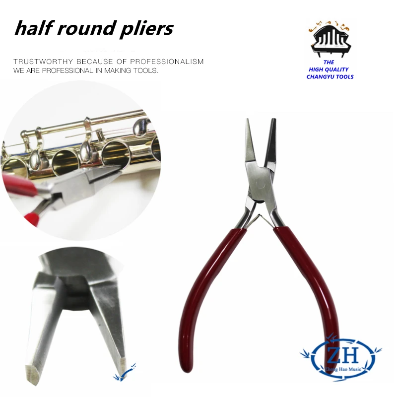 Half round pliers Saxophone Flute Clarinet sound hole key pillars deformation repair Adjust tools half-round pliers