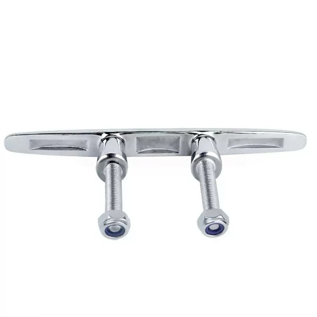 6‑INCH 8‑INCH HORN‑SHAPED CLEAT, 316 STAINLESS STEEL MARINE DOCK CLEAT FOR YACHT BOAT