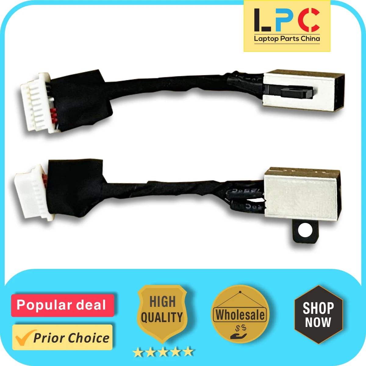 DC Jack For Dell Inspiron P93G P93G001 P93G002 450.0F903.0011New Laptop DC Power Jack Charging Port Socket Connector with Cable