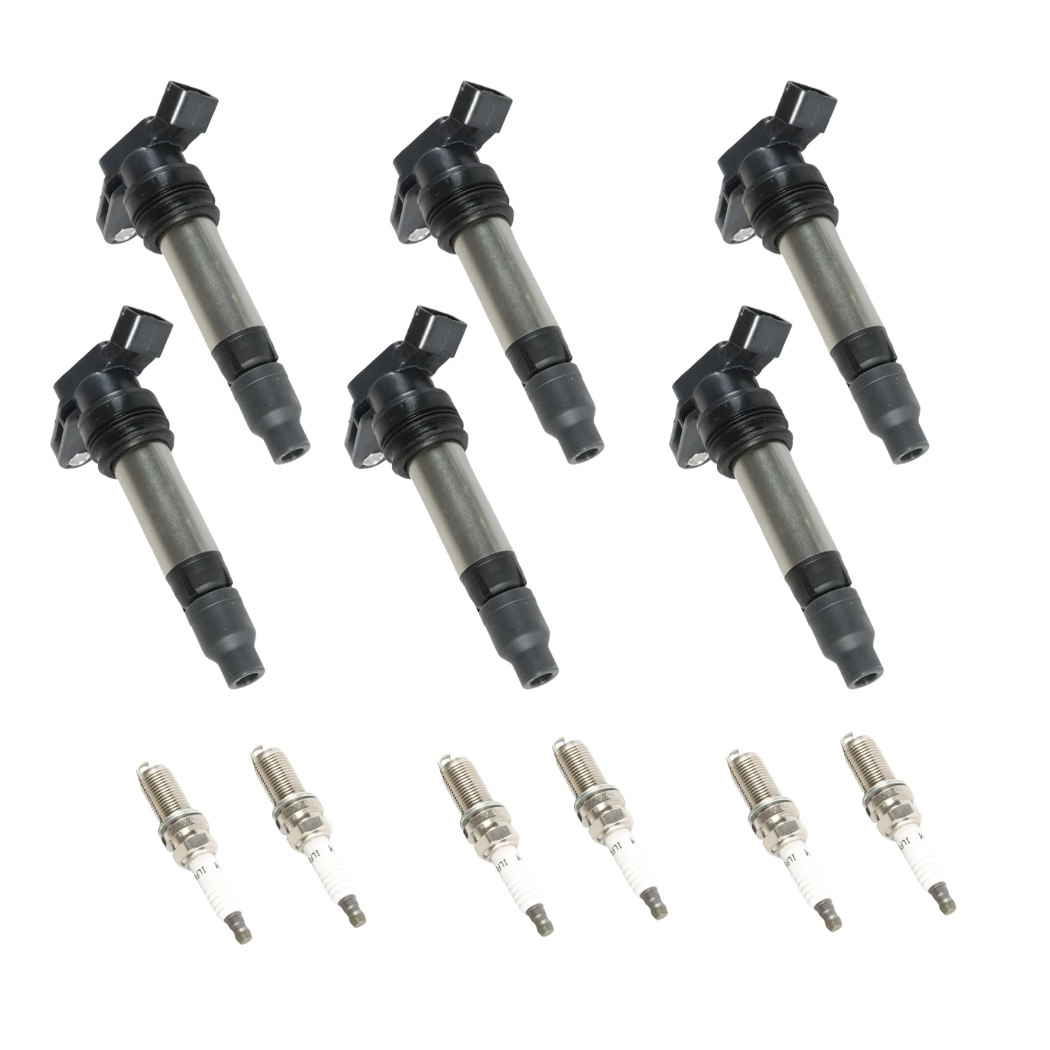 6 قطعة ملفات تشغيل محرك السيارات 6 قطعة إيريديوم اعة UF594 6481 ILFR6B لفولفو S80 S60 XC90 XC70 XC60 V70 L6 3.0L 3.2L أجزاء المحرك #3