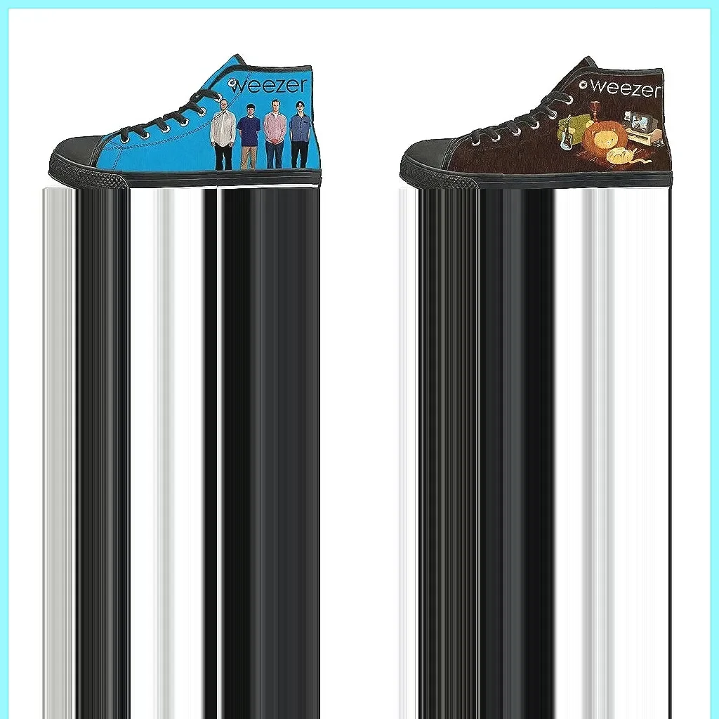 

Кеды Weezer Pop Rock Band Custom High Top Canvas для мужчин и женщин, повседневная обувь для пар