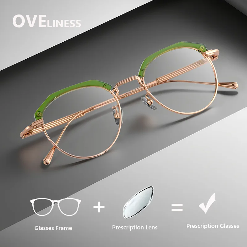 

Pure Titanium optical Glasses Frame Men Vintage Round Eyeglasses frames Women Prescription myopia UIltralight Eyewear Spectacles
