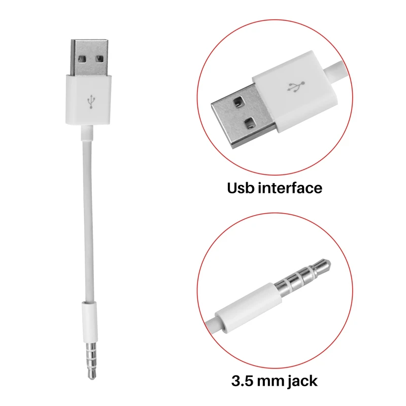 Suitable For Ipod SHUFFLE Data Cable USB Mp3 Charging 3, 4, 5, 6 7Th Generation Charger Wire