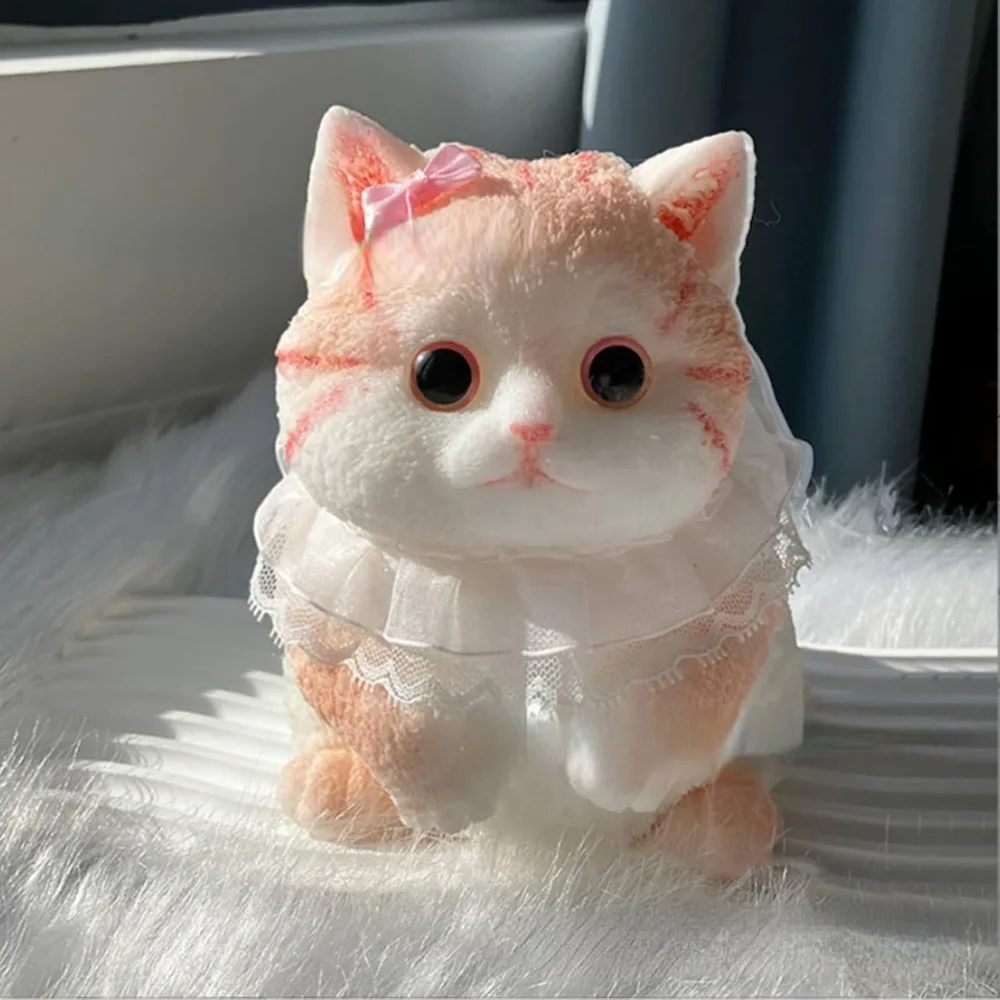 Leuke zachte knijpkat Cartoon Slow Rebound Cat Squishy Fidget Stressverlichting Decomprimerend voor volwassenen