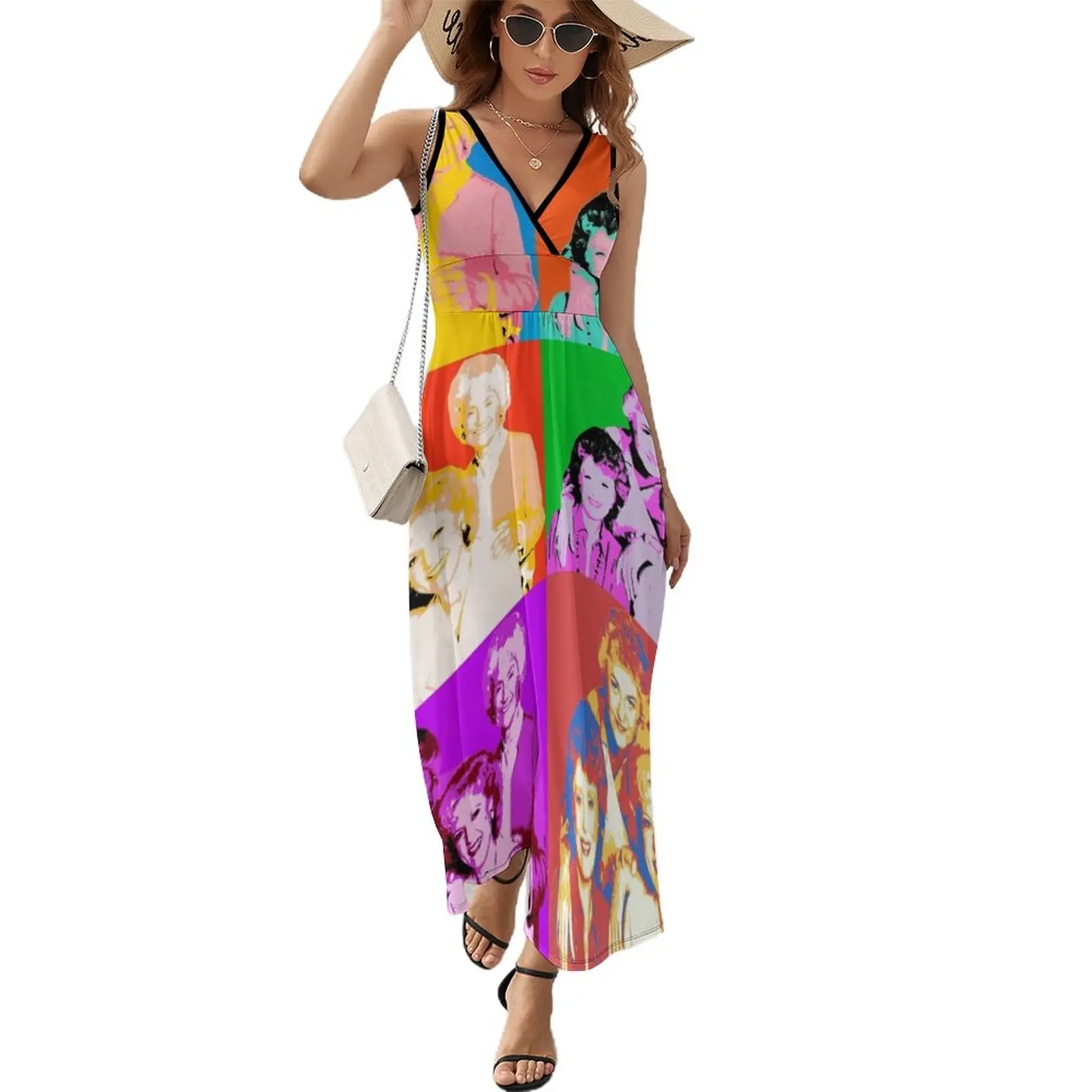 Pop Art - 80's TV Sleeveless Dress long dress women summer Women's summer dresses dress for woman dresses summer