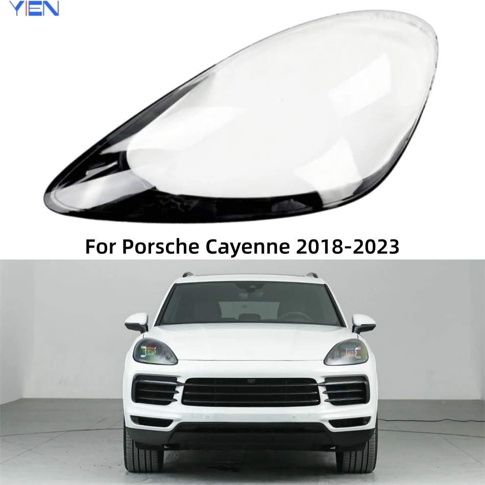 For Porsche Cayenne 2018 2019 2020 2021 2022 2023 Accessories Cars Polycarbonate High Gloss Fully Transparent Headlights Cover