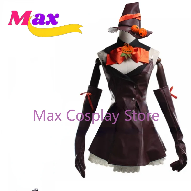 Max Cos Game Witch Black Mage Halloween Style Cosplay Pumpkin Costume Party Custom Made Any Size