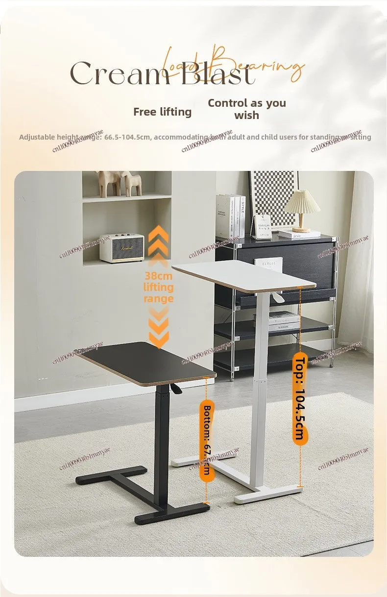 Mobile Bedside Table Free Height Adjustment Lifting Table Simple Standing Office Computer Desk Home