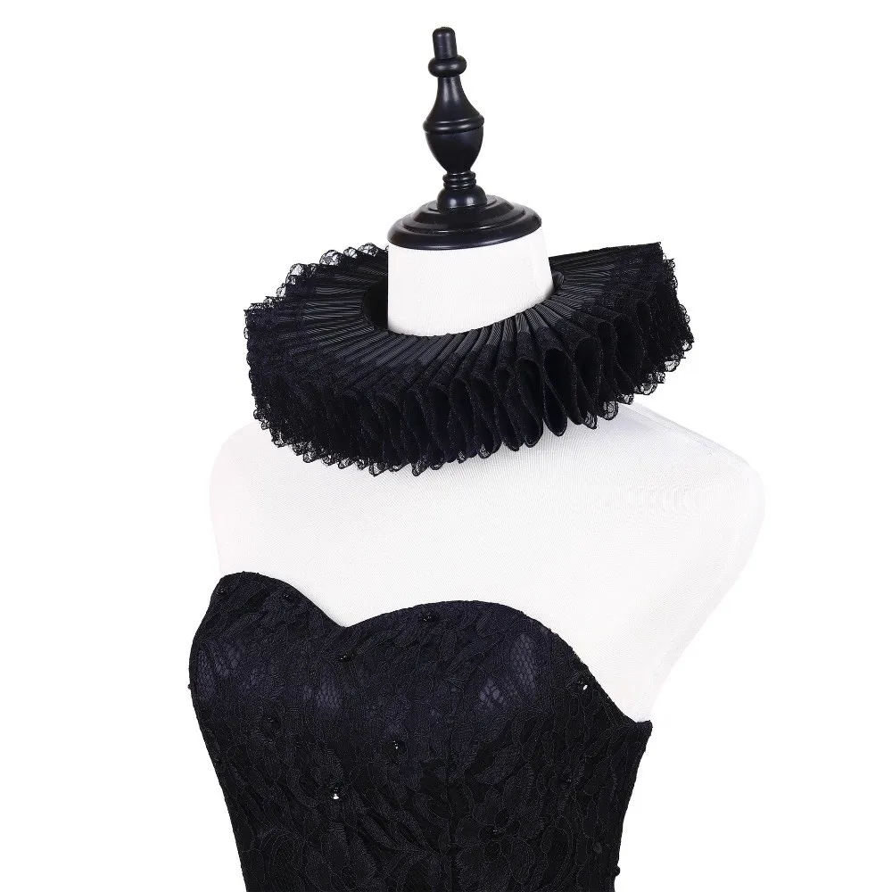 Exaggerated Pure Neck Ruff Collar Handmade Palace Aristocratic Literary Fake Collar Ruffian Collar Wedding Accessories