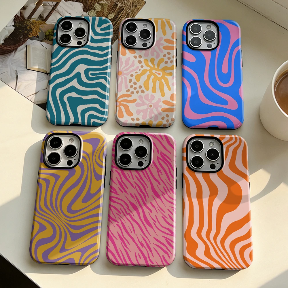 Funda Clmj Simple y Elegante para iPhone 17 16e 16 15 14 13 12 11 X XR 8 Air Pro Max Plus, Cubierta Trasera de Doble Capa de Lujo