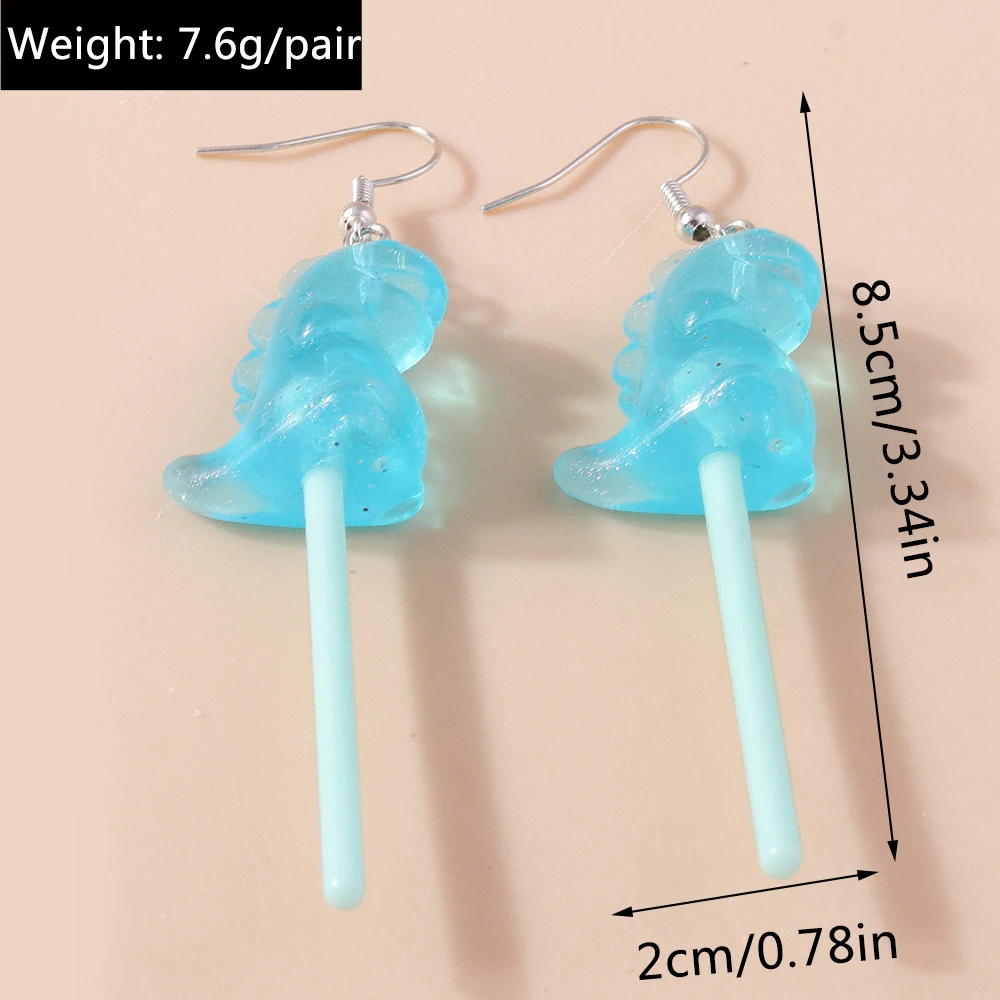 Aihua 30 Farben süße süße Lutscher-Ohrringe aus Kunstharz für Frauen, lustige Simulation, Lebensmittel, Süßigkeiten, Lutscher-Ohrringe, Schmuck, Geschenke – Detail 11