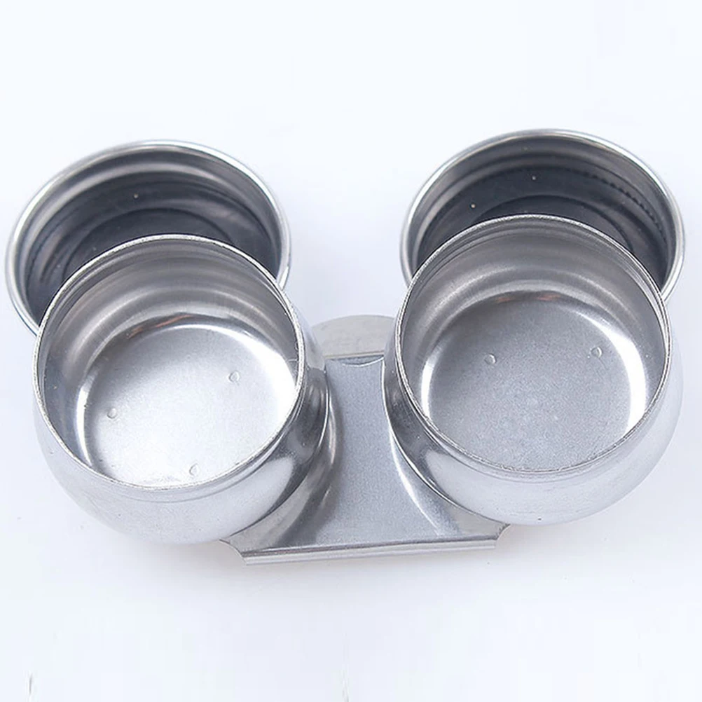 

Stainless Steel Double Oil Painting Palette Cup Professional Dual Compartment for Oil Acrylic Watercolor Painters Art Tools