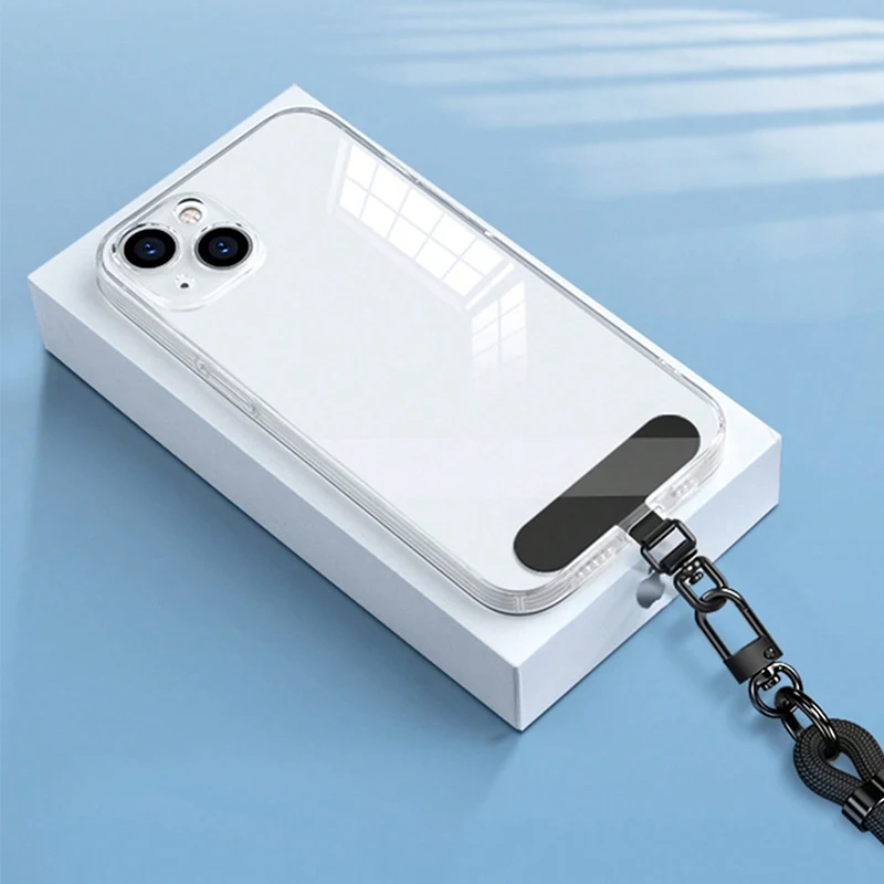 1pcs New Upgrated 360 Rotatable Stainless Steel Phone Tether Tab Metal Patch Gasket Cellphone Lanyard Safety Connecter Piece image 5