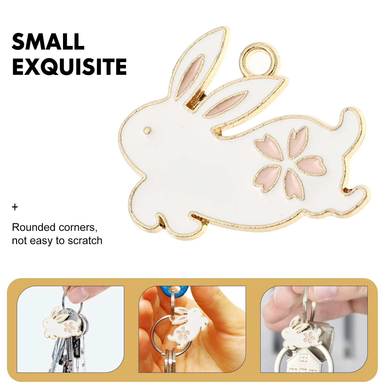 

10Pcs Running Rabbit Keychain Charms Alloy Pendant DIY Hanging Decoration Jewelry Making Accessories Rabbit Pendant