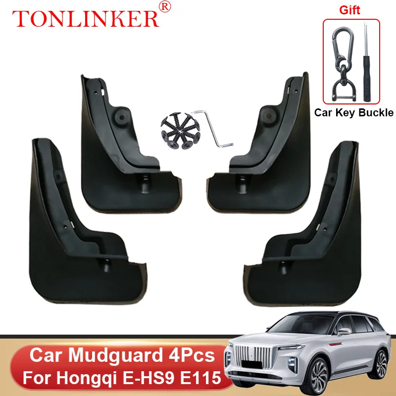 

TONLINKER Car Mudguard For Hongqi E-HS9 E115 EHS9 2021 2022 2023- Mudguards Splash Guards Front Rear Fender Mudflaps Accessories