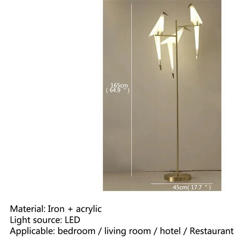 ABEL Modern Floor Light LED Creative Thousand Paper Cranes Design For Home Living Room Bedroom